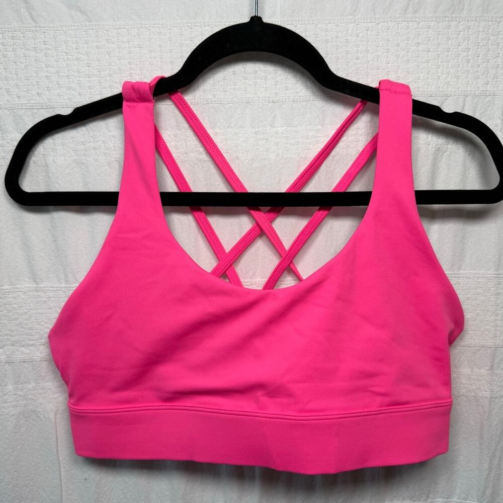 Zyia Active Light & Tight Strappy Sports Bra, Hot Pink, Size XL